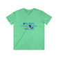 Men's V-Neck Tee — 'Nope, We Will Not Be Bullied' Parrot Anti-Bullying Graphic