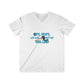 Men's V-Neck Tee — 'Nope, We Will Not Be Bullied' Parrot Anti-Bullying Graphic