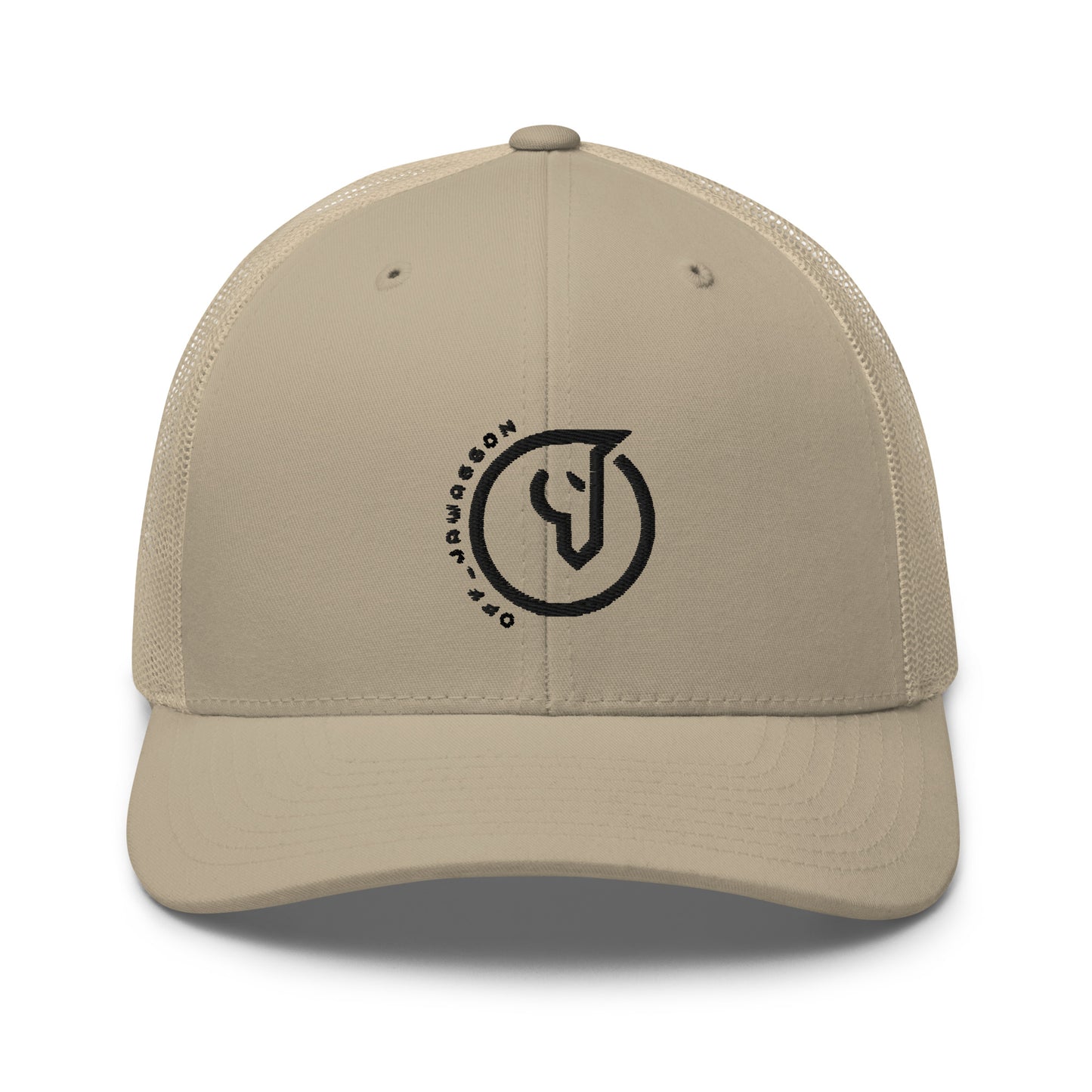 Light color/ black logo Trucker Cap