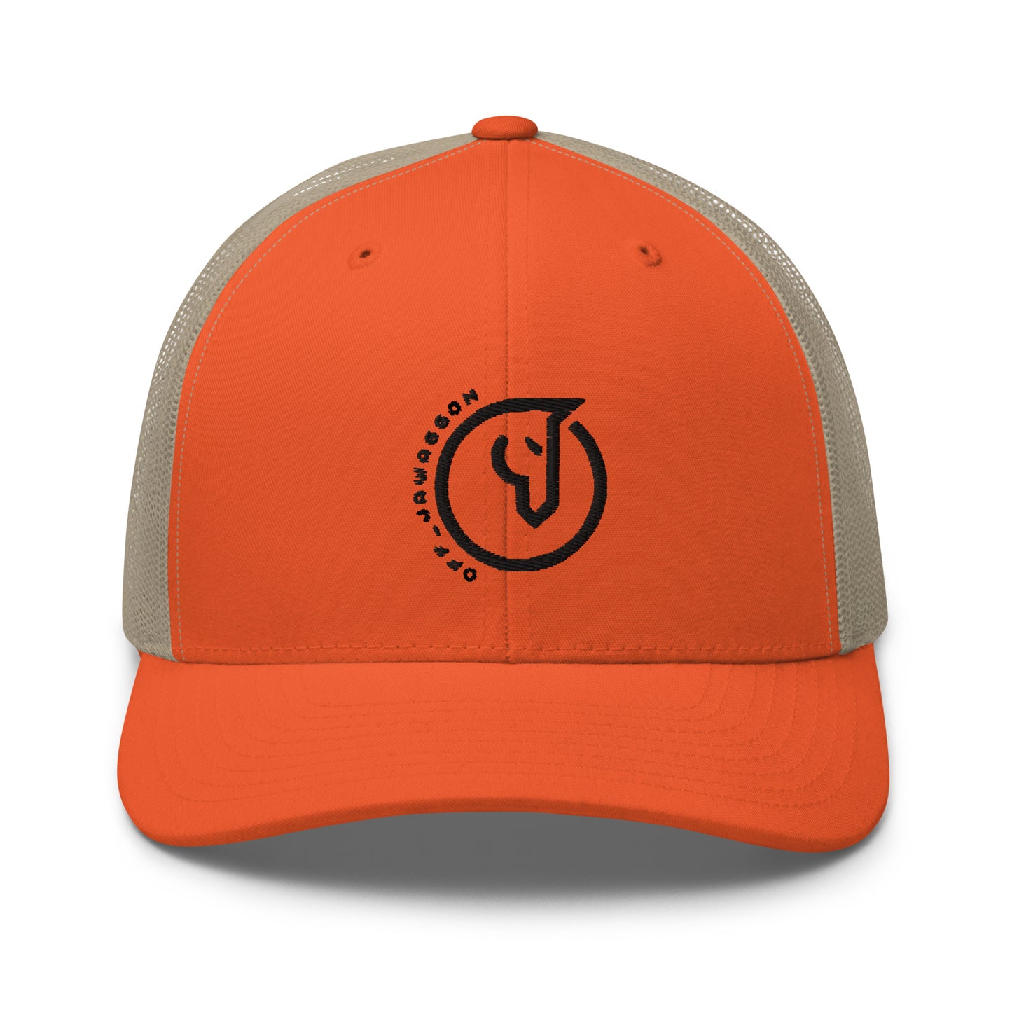 Light color/ black logo Trucker Cap