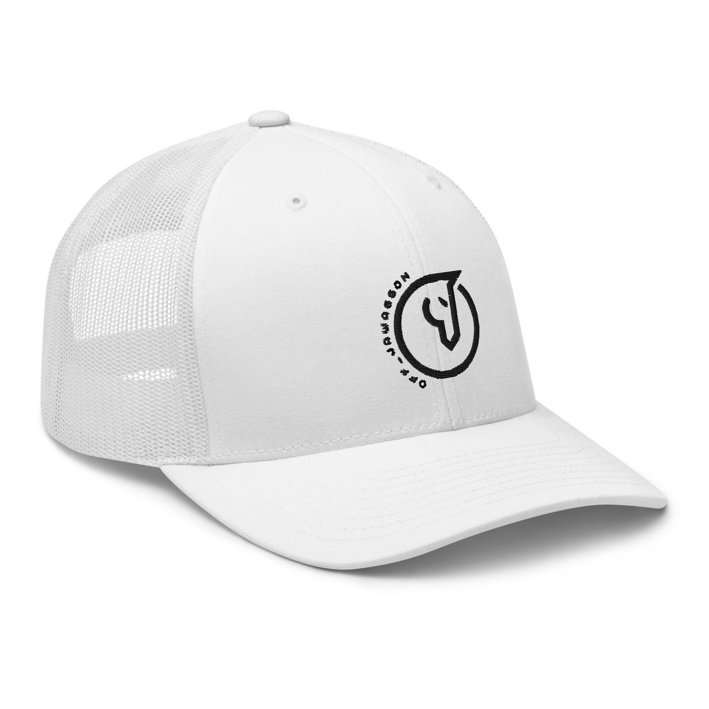 Light color/ black logo Trucker Cap