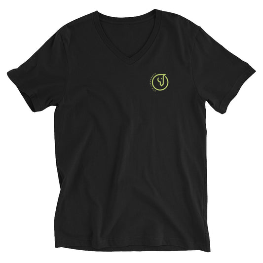 Off_JaWaggon logo V-Neck T-Shirt