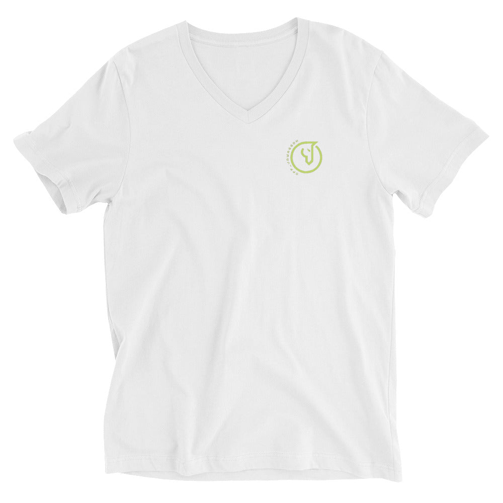 Off_JaWaggon logo V-Neck T-Shirt